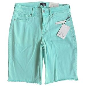 NWT NYDJ Brielle Shorts Aqua Size 8